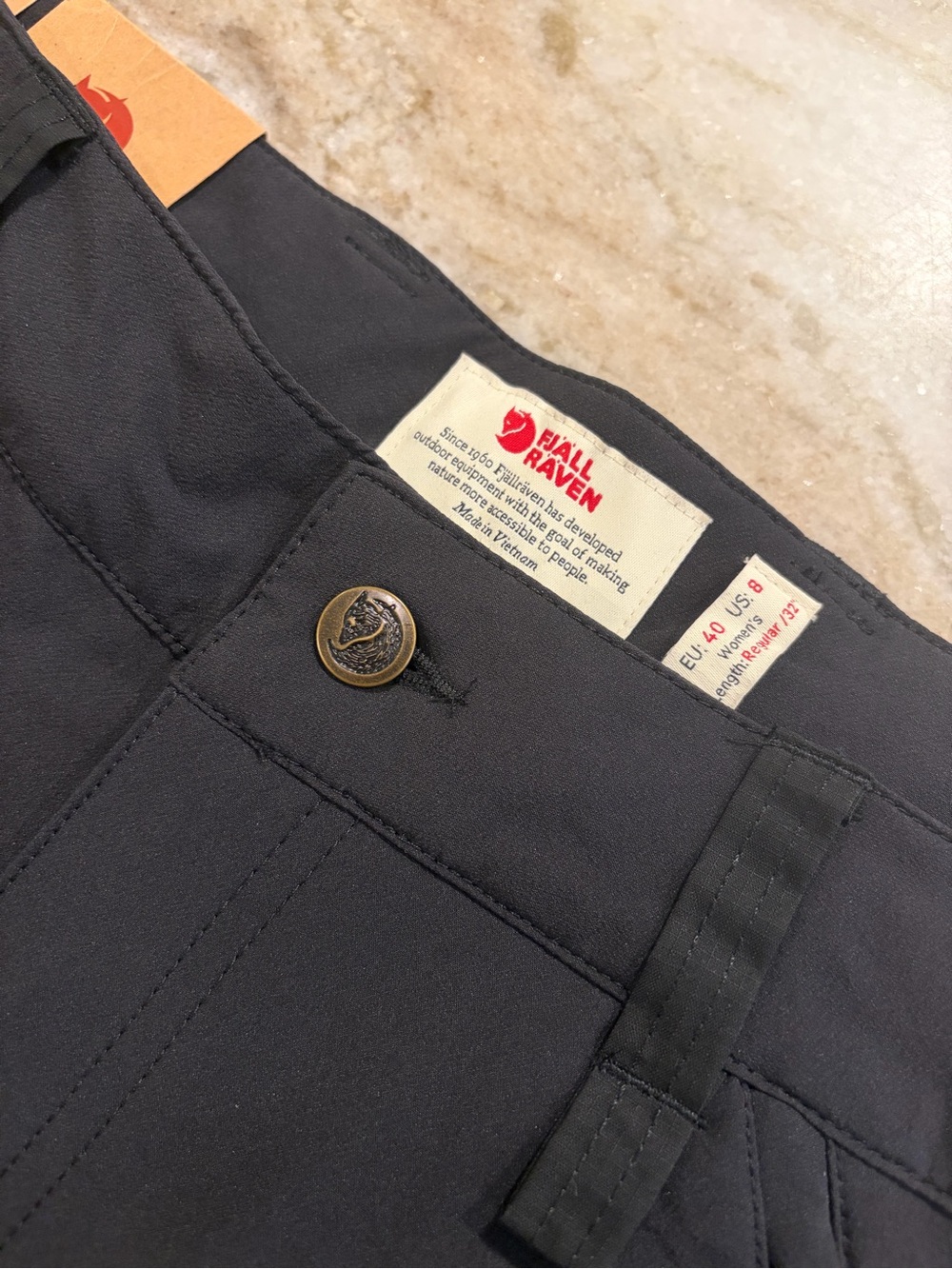 NWT Fjallraven Keb Agile Trousers Pants Black Women's US 8 / 32” Length $195 - Picture 5 of 11